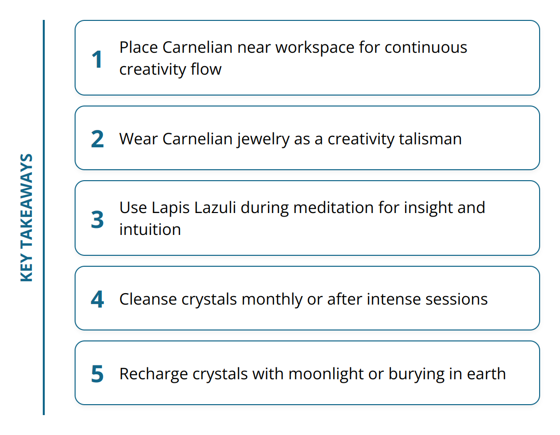 Key Takeaways - How to Boost Your Creativity Using Crystals